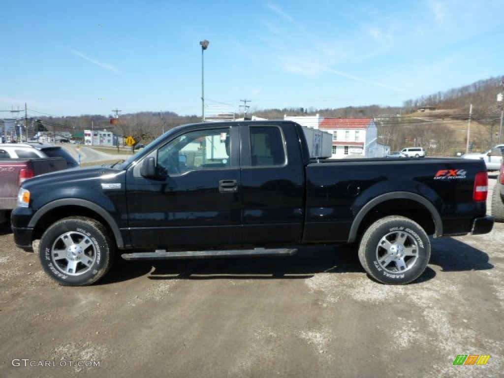 2005 F150 XLT SuperCab 4x4 - Black / Medium Flint/Dark Flint Grey photo #2