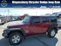 Deep Cherry Red Crystal Pearl 2012 Jeep Wrangler Unlimited Sport S 4x4