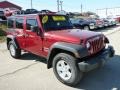 2012 Deep Cherry Red Crystal Pearl Jeep Wrangler Unlimited Sport S 4x4  photo #7