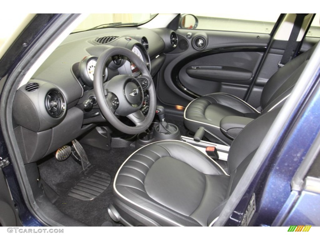Carbon Black Lounge Leather Interior 2013 Mini Cooper S Countryman ALL4 AWD Photo #78214756