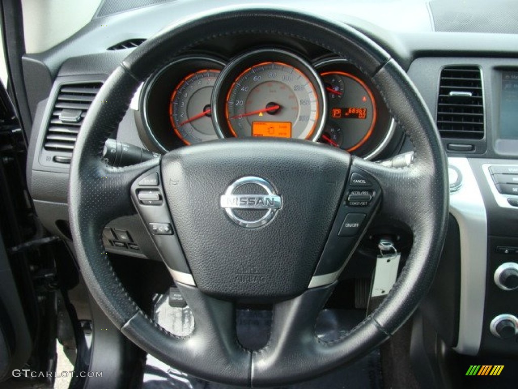 2009 Nissan Murano SL AWD Black Steering Wheel Photo #78214774