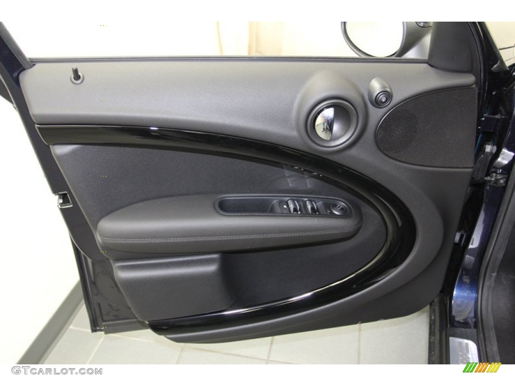 2013 Mini Cooper S Countryman ALL4 AWD Carbon Black Lounge Leather Door Panel Photo #78214815