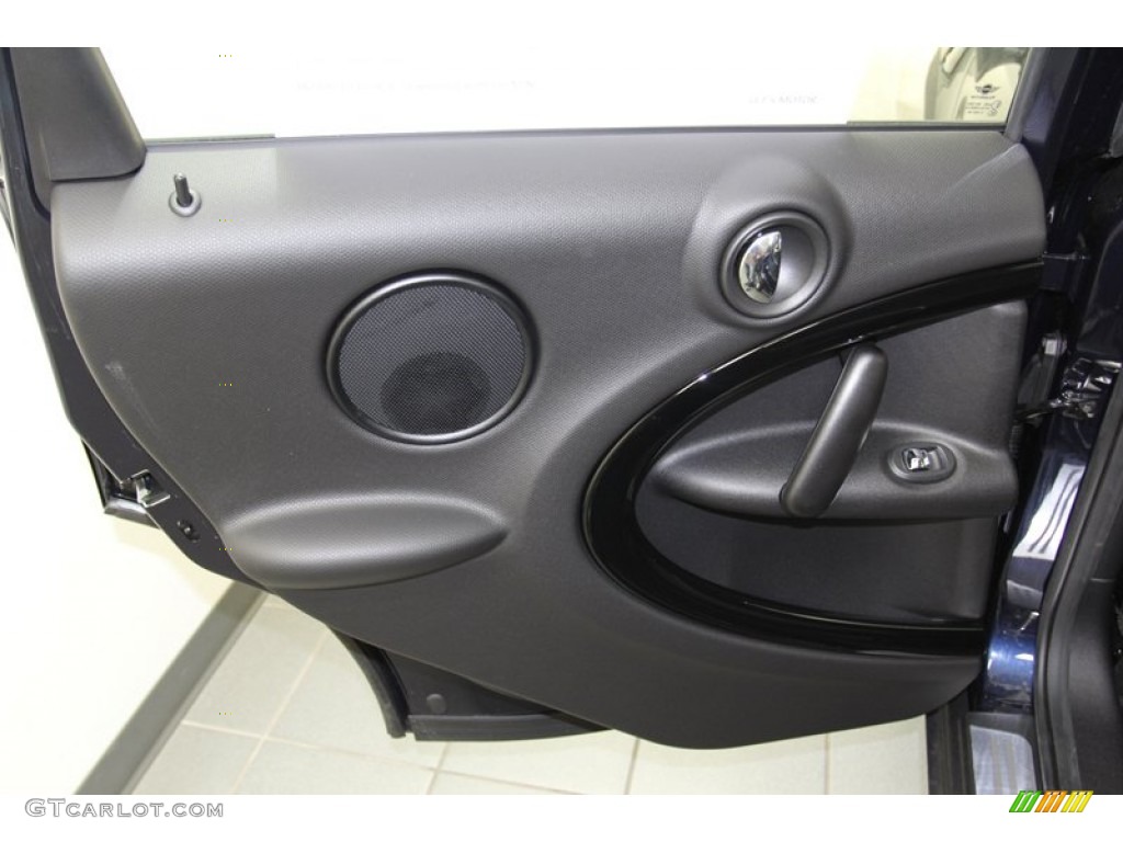 2013 Mini Cooper S Countryman ALL4 AWD Carbon Black Lounge Leather Door Panel Photo #78215089