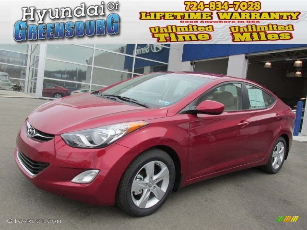 2013 Elantra GLS - Sparkling Ruby / Beige photo #1