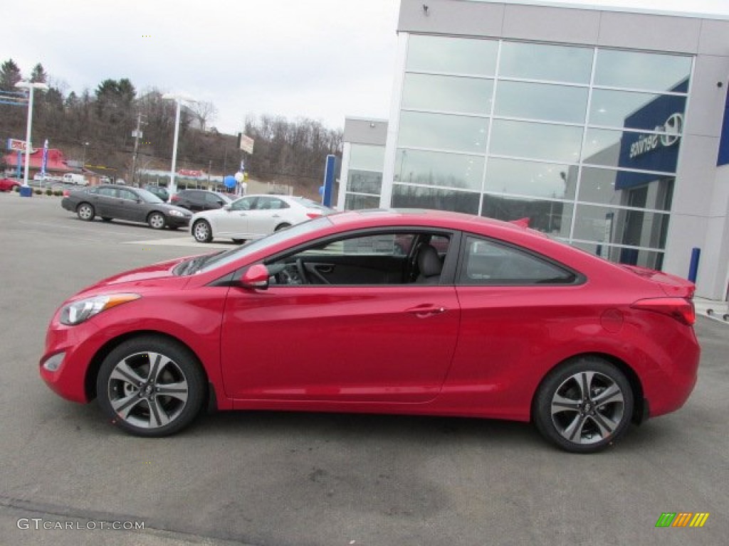 2013 Elantra Coupe SE - Volcanic Red / Gray photo #2