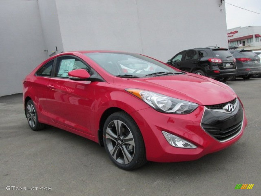 2013 Elantra Coupe SE - Volcanic Red / Gray photo #3