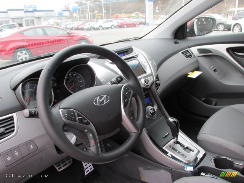 2013 Elantra Coupe SE - Volcanic Red / Gray photo #7