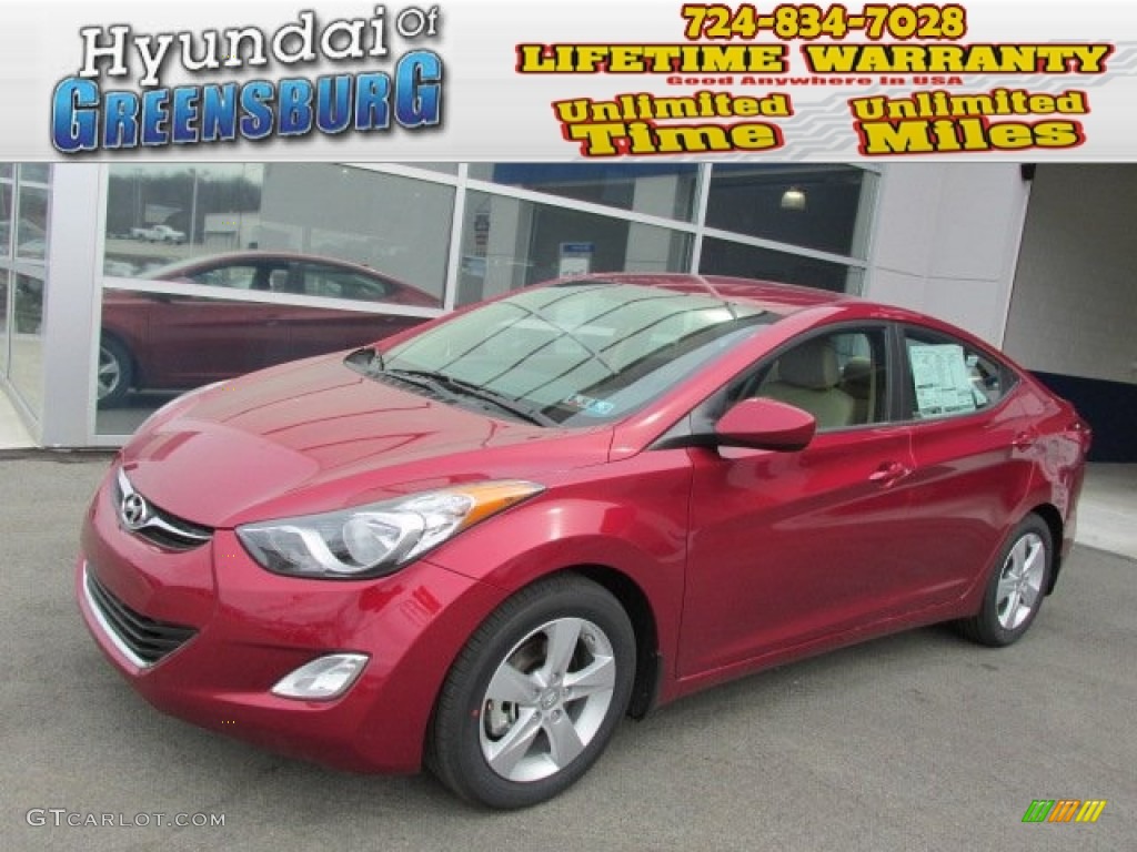 2013 Elantra GLS - Sparkling Ruby / Beige photo #1
