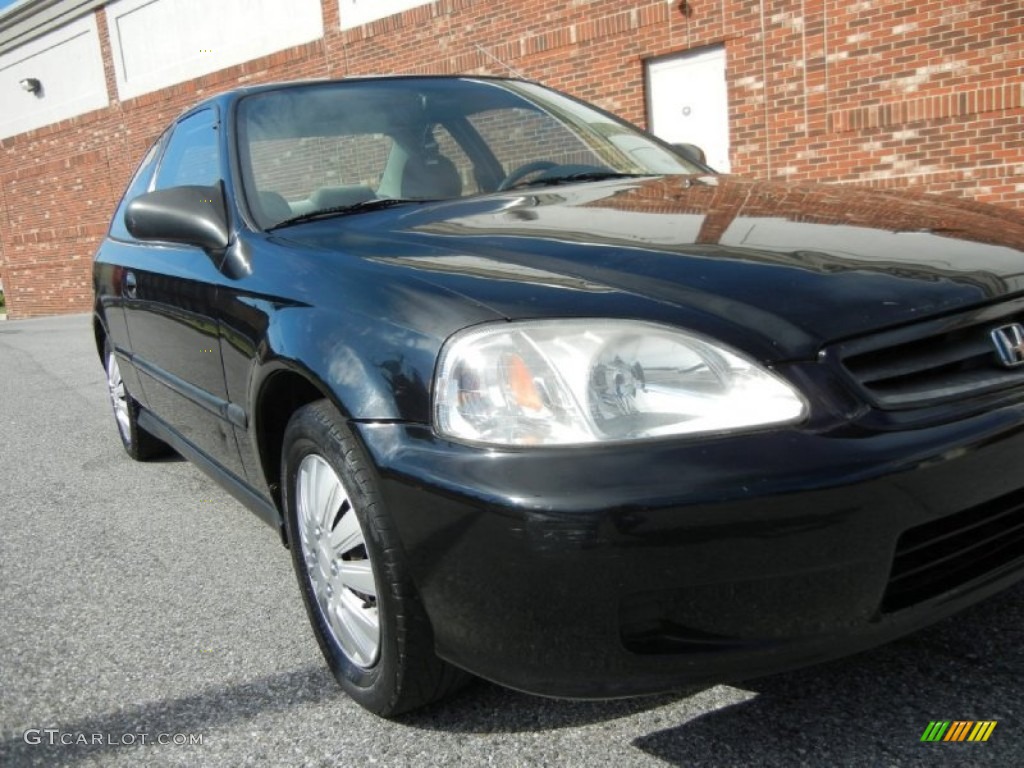 2000 Civic EX Coupe - Flamenco Black Pearl / Dark Gray photo #19