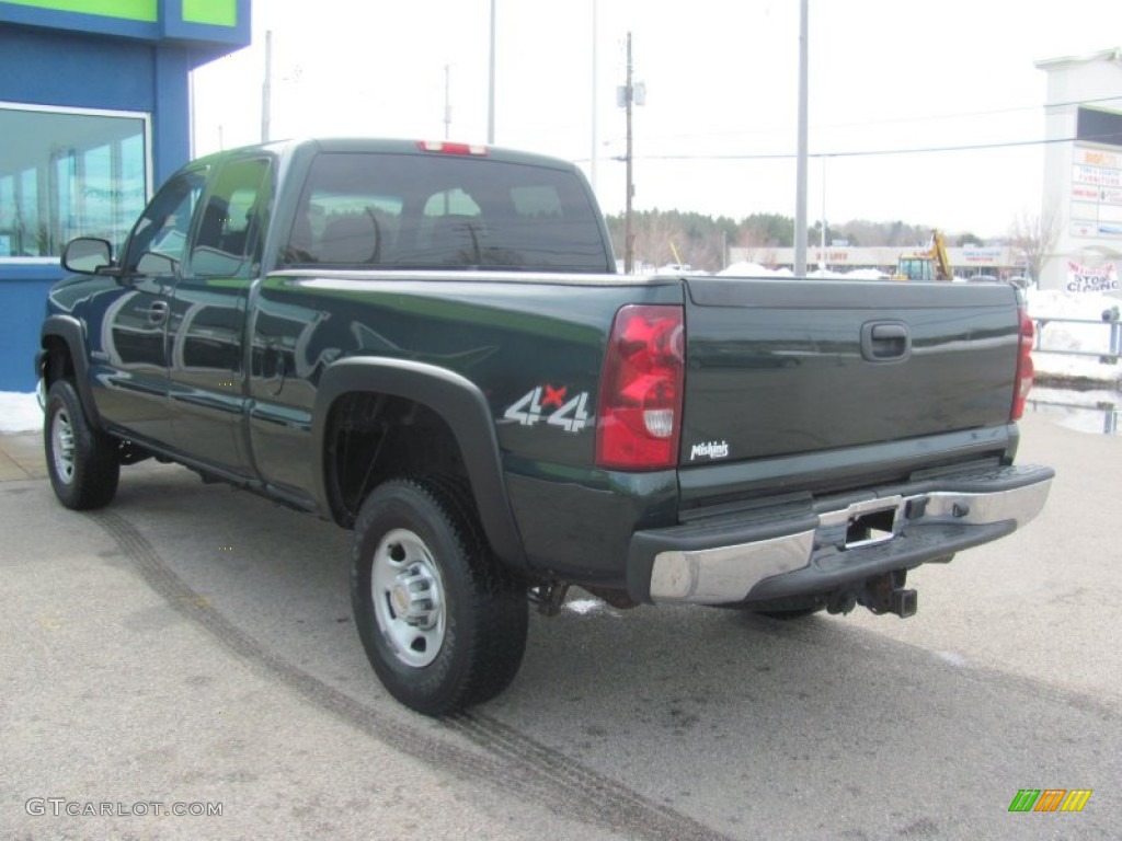 2003 Silverado 2500HD Extended Cab 4x4 - Dark Green Metallic / Dark Charcoal photo #4