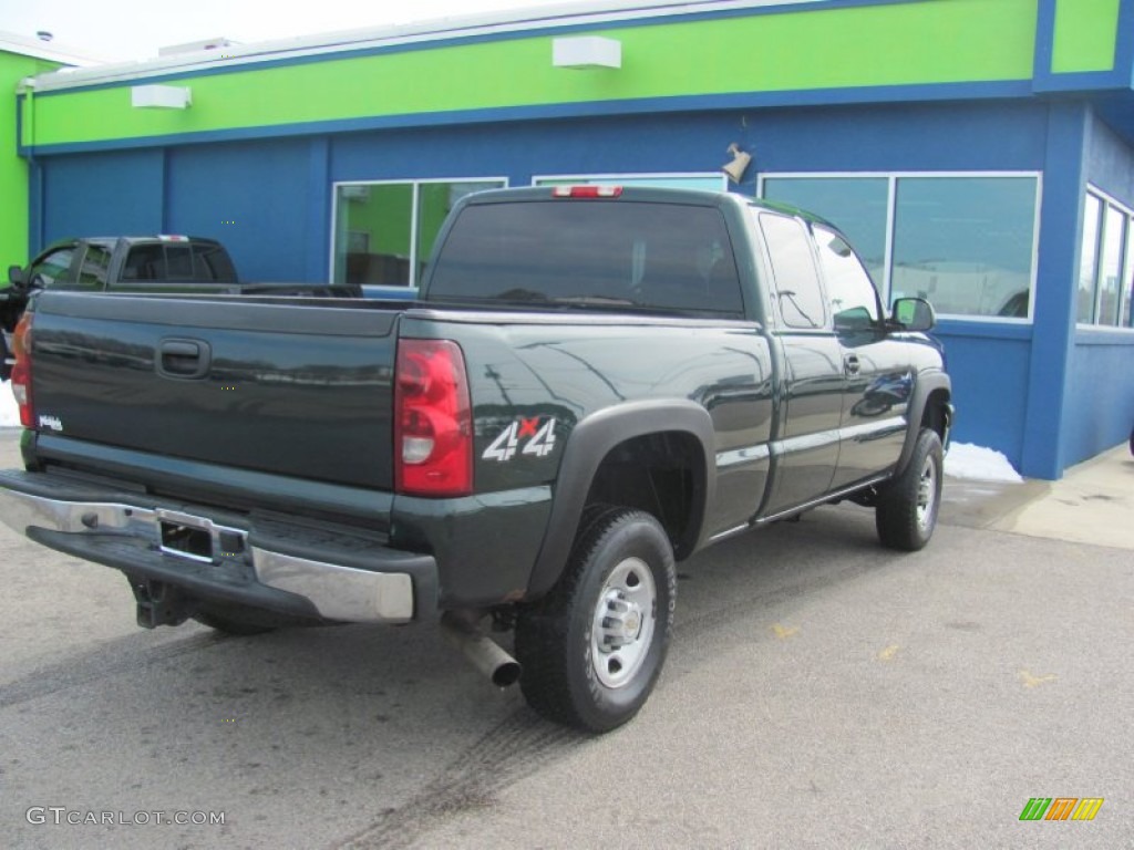 2003 Silverado 2500HD Extended Cab 4x4 - Dark Green Metallic / Dark Charcoal photo #6