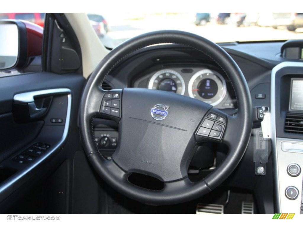2010 Volvo XC60 T6 AWD Anthracite Steering Wheel Photo #78220102