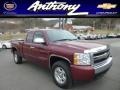 2008 Deep Ruby Metallic Chevrolet Silverado 1500 LT Extended Cab 4x4  photo #1