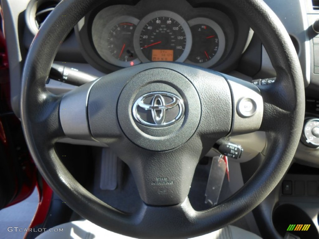 2010 Toyota RAV4 I4 Ash Gray Steering Wheel Photo #78221287