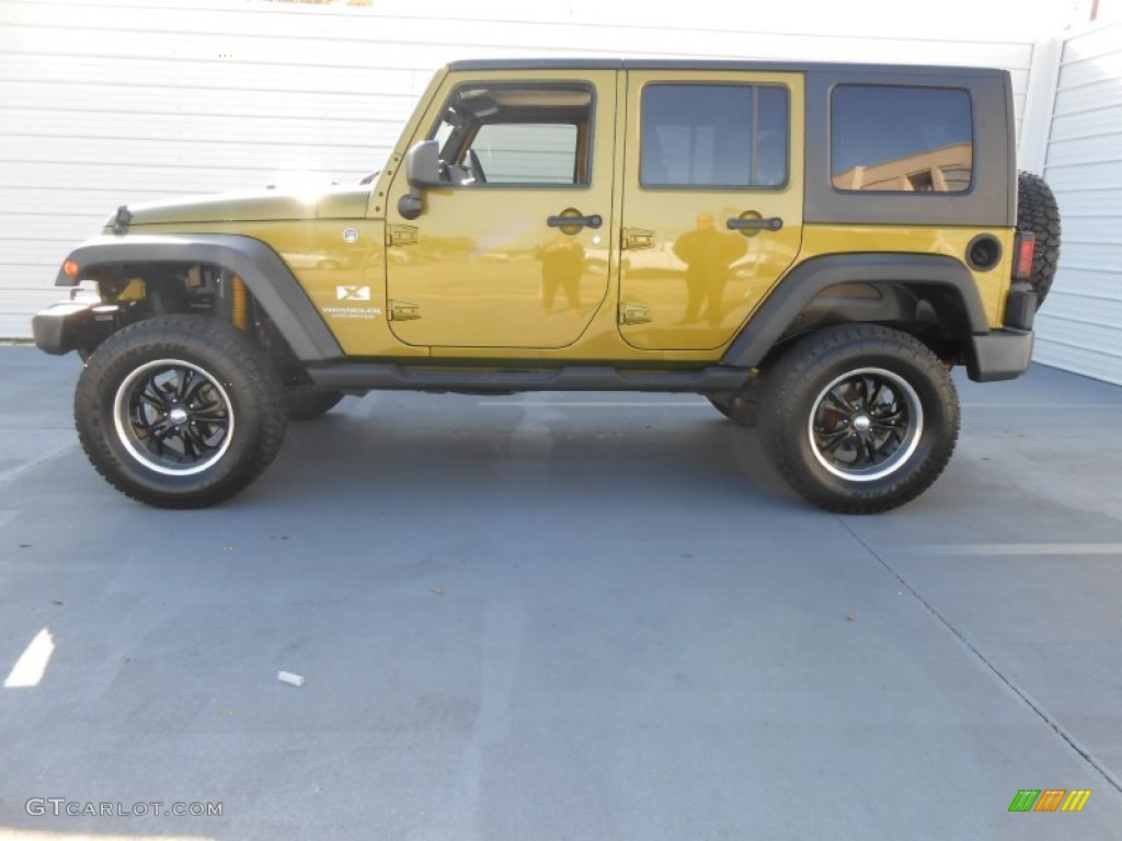 Rescue Green Metallic 2008 Jeep Wrangler Unlimited X 4x4 Exterior Photo #78221524