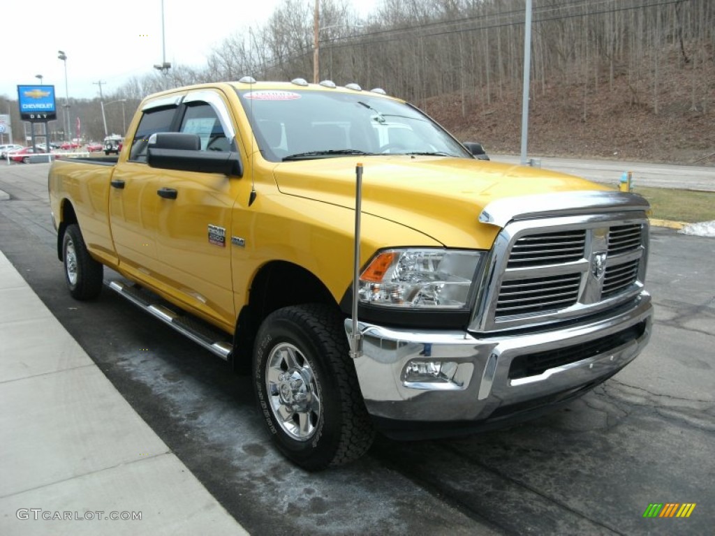 2012 Ram 2500 HD Big Horn Crew Cab 4x4 - Detonator Yellow / Dark Slate/Medium Graystone photo #3