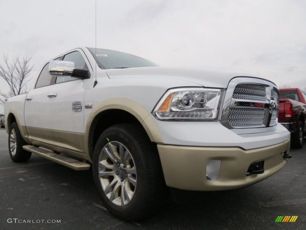 Bright White 2013 Ram 1500 Laramie Longhorn Crew Cab 4x4 Exterior Photo #78222019