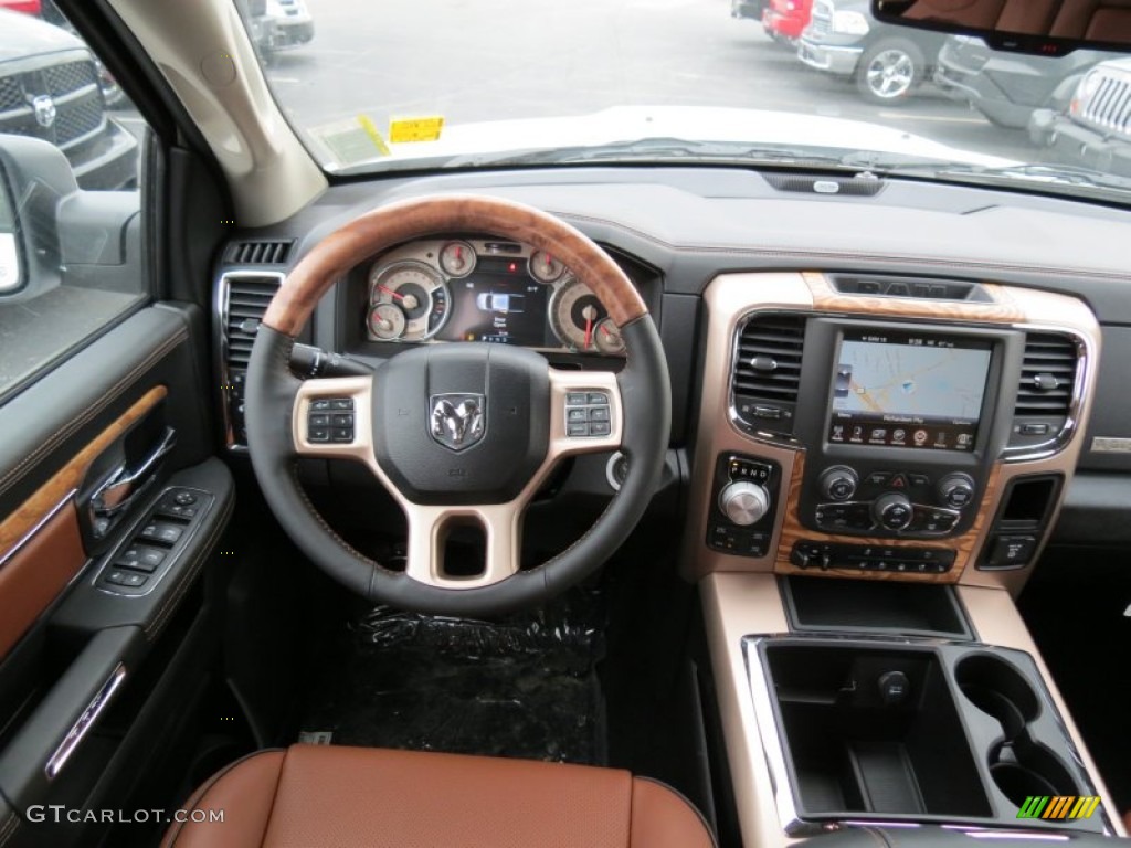 2013 Ram 1500 Laramie Longhorn Crew Cab 4x4 Longhorn Black/Cattle Tan Dashboard Photo #78222121