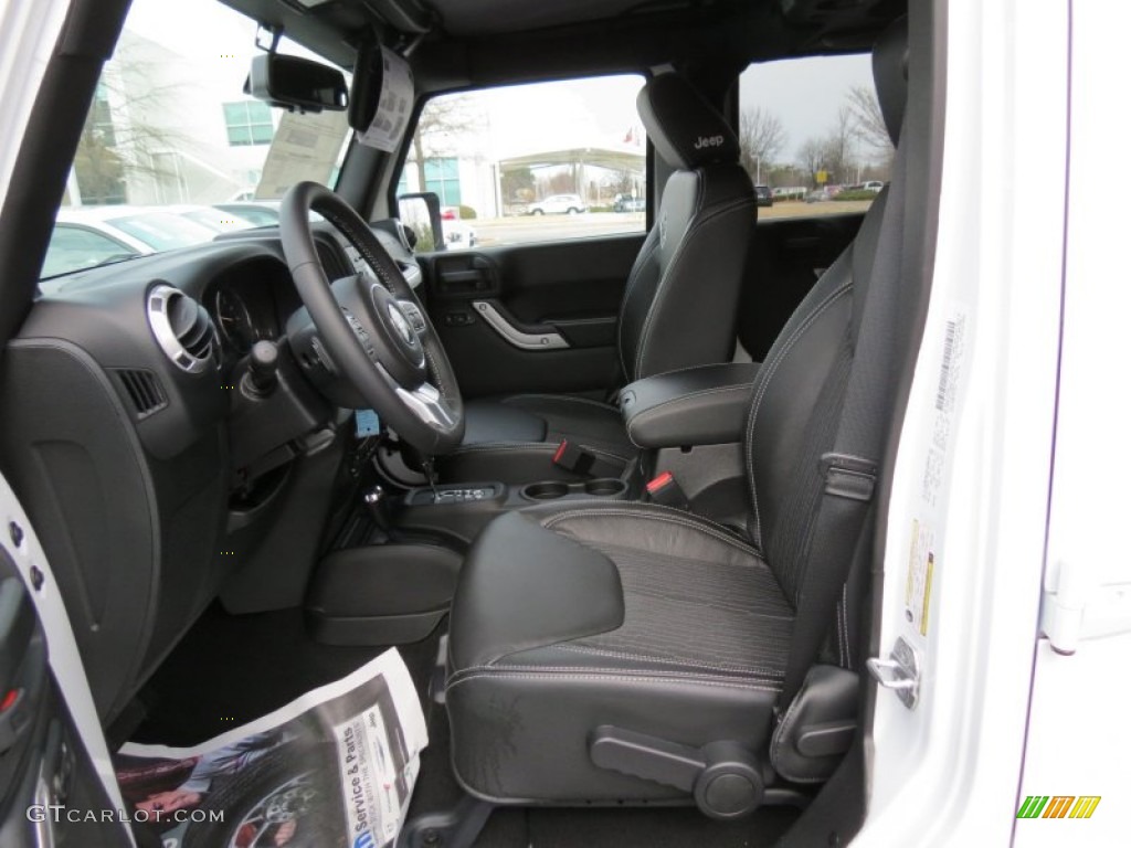 Black Interior 2013 Jeep Wrangler Unlimited Oscar Mike Freedom Edition 4x4 Photo #78222988
