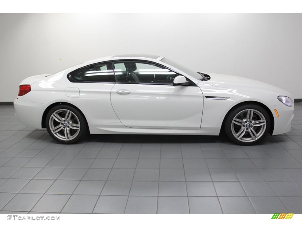 2013 6 Series 640i Coupe - Alpine White / Black photo #2