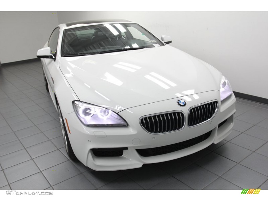 2013 6 Series 640i Coupe - Alpine White / Black photo #5