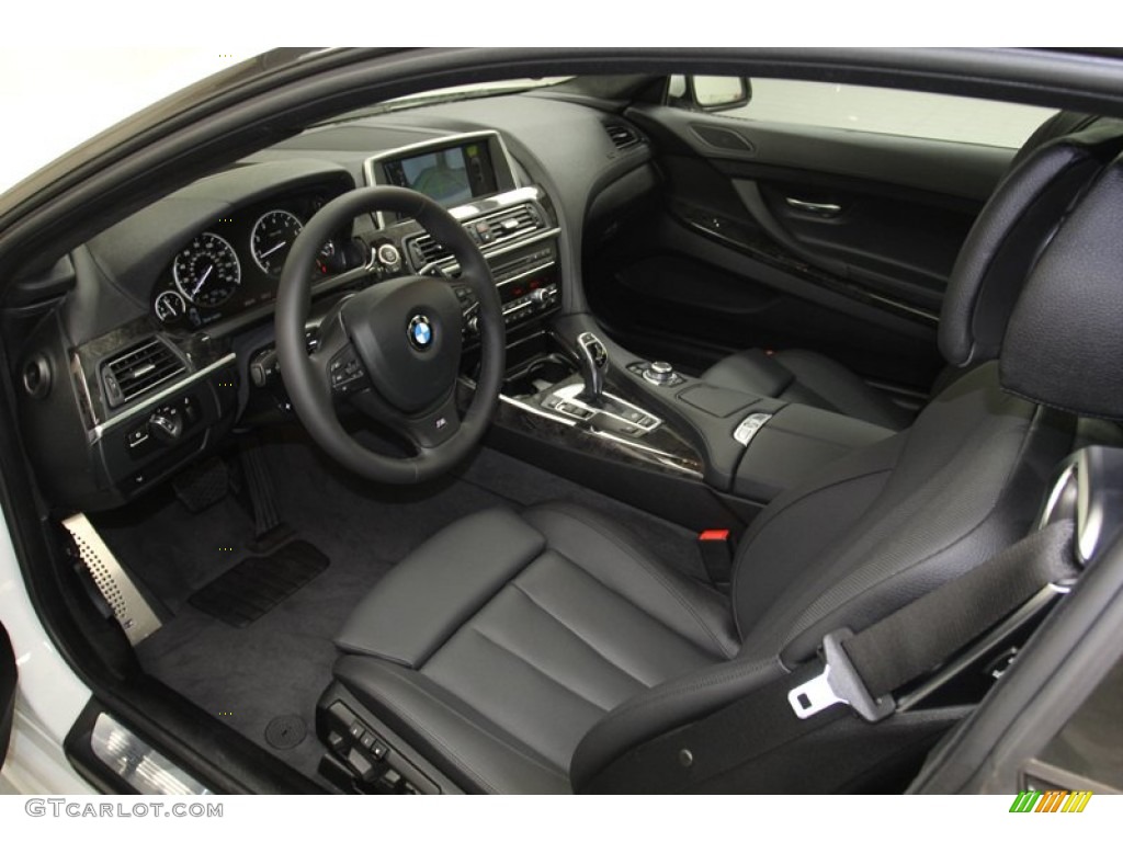 Black Interior 2013 BMW 6 Series 640i Coupe Photo #78223522