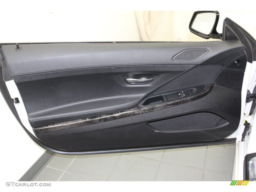 2013 BMW 6 Series 640i Coupe Black Door Panel Photo #78223577
