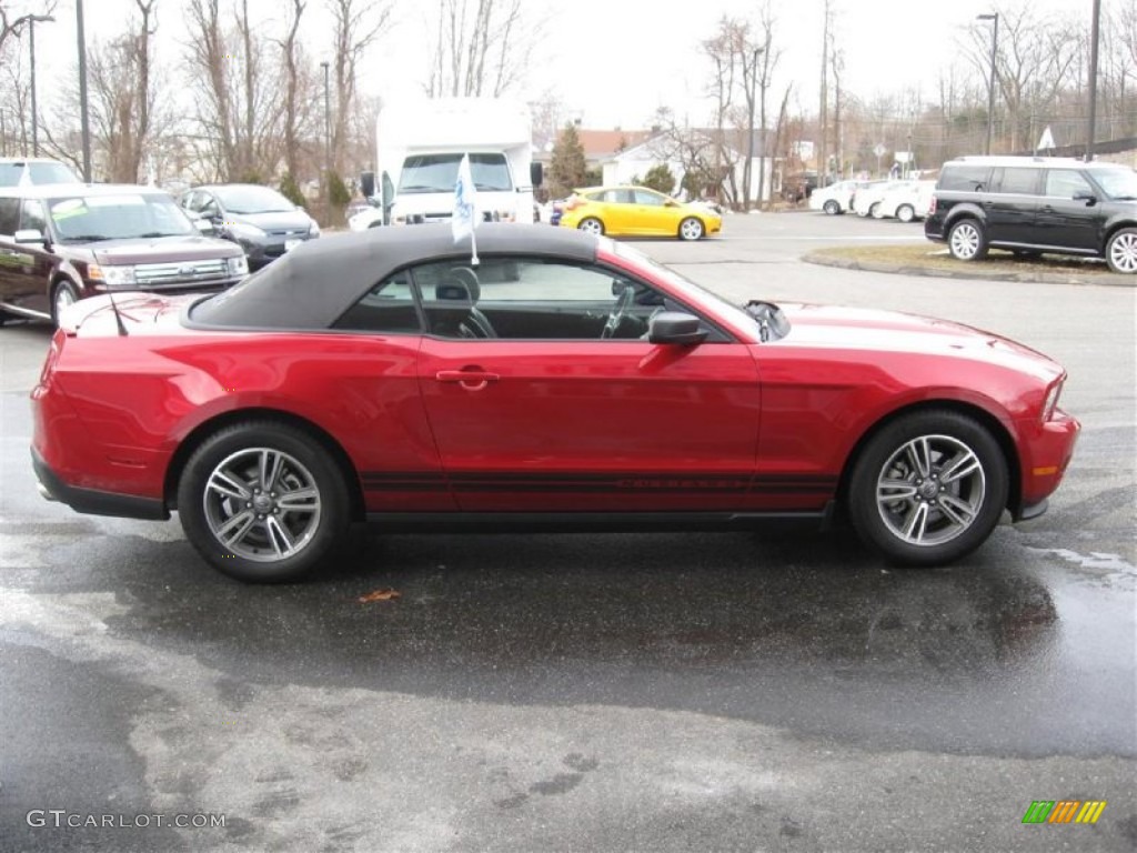2012 Mustang V6 Premium Convertible - Red Candy Metallic / Charcoal Black photo #8