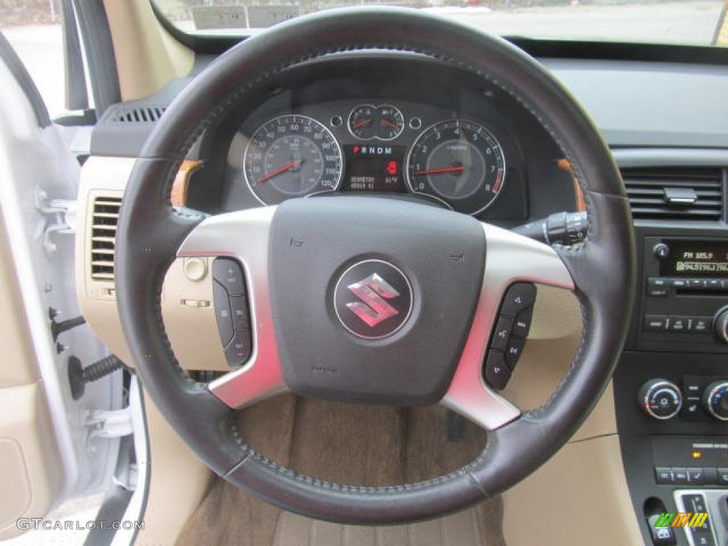 2009 Suzuki XL7 Luxury AWD Beige Steering Wheel Photo #78224383