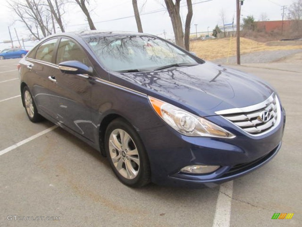 2011 Sonata Limited - Indigo Blue Pearl / Gray photo #5