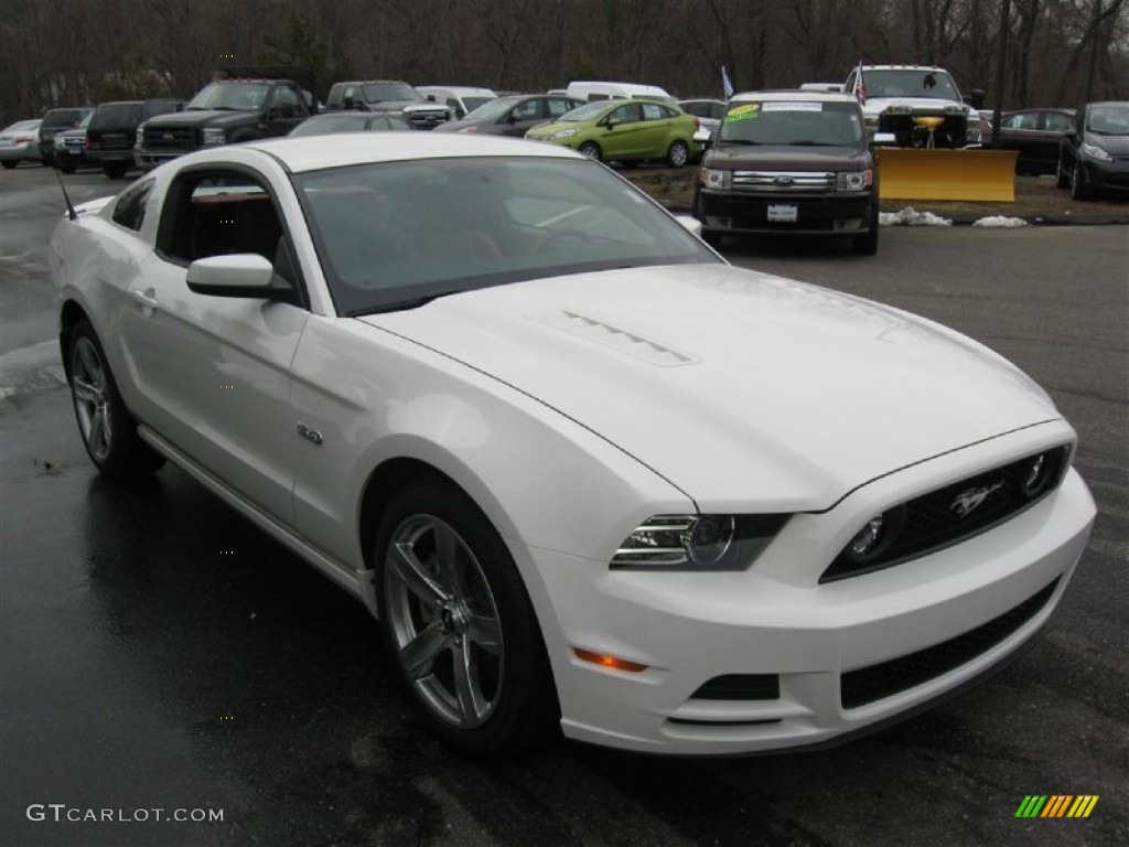 2013 Mustang GT Premium Coupe - Performance White / Brick Red/Cashmere Accent photo #1