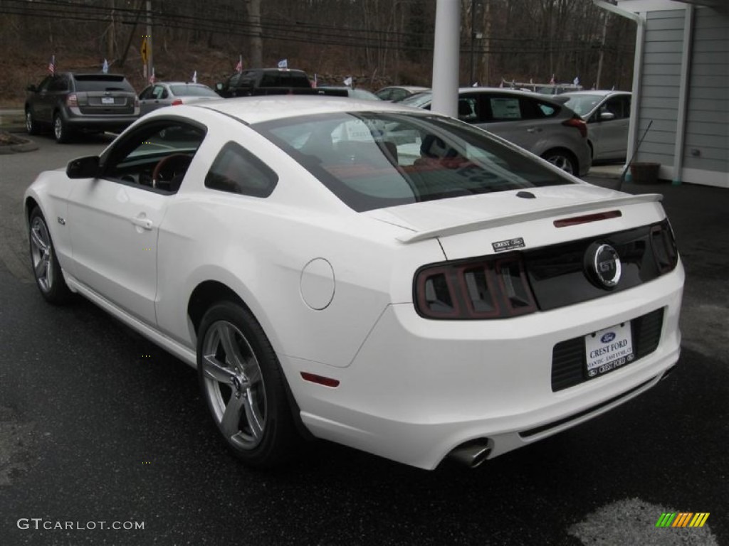 2013 Mustang GT Premium Coupe - Performance White / Brick Red/Cashmere Accent photo #5