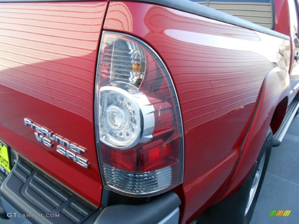 2009 Tacoma V6 SR5 PreRunner Double Cab - Barcelona Red Metallic / Sand Beige photo #17