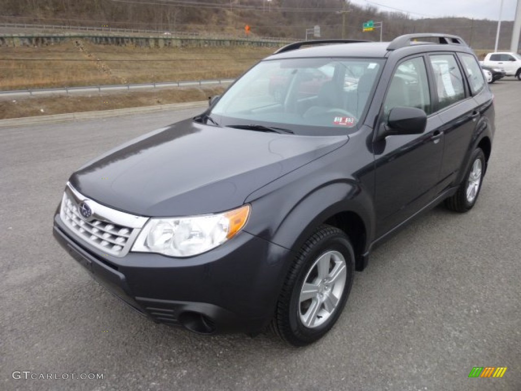 2011 Forester 2.5 X - Dark Gray Metallic / Platinum photo #3