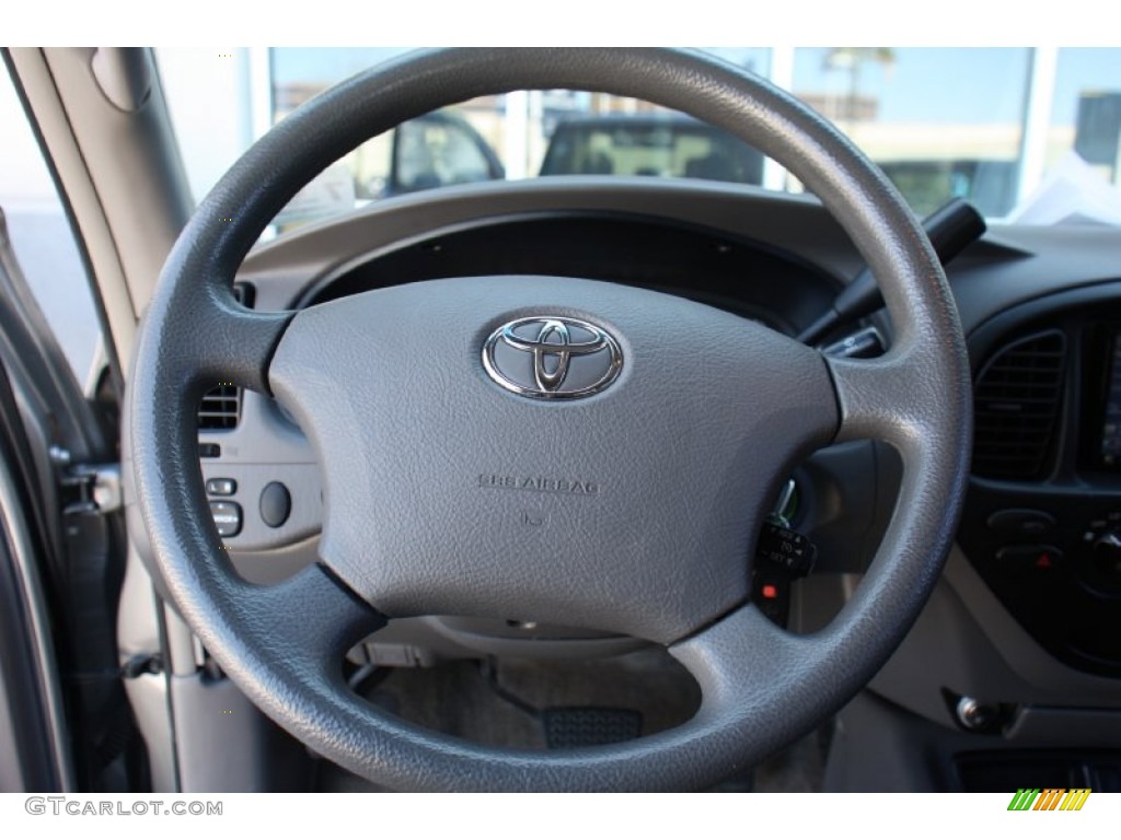 2006 Toyota Tundra SR5 Double Cab Light Charcoal Steering Wheel Photo #78226411