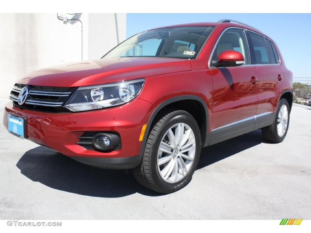 Wild Cherry Metallic 2013 Volkswagen Tiguan SE Exterior Photo #78227341