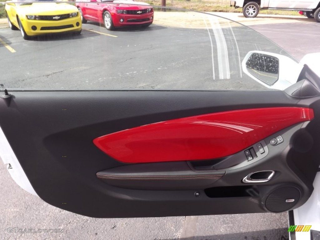 2013 Chevrolet Camaro SS/RS Coupe Inferno Orange Door Panel Photo #78228709