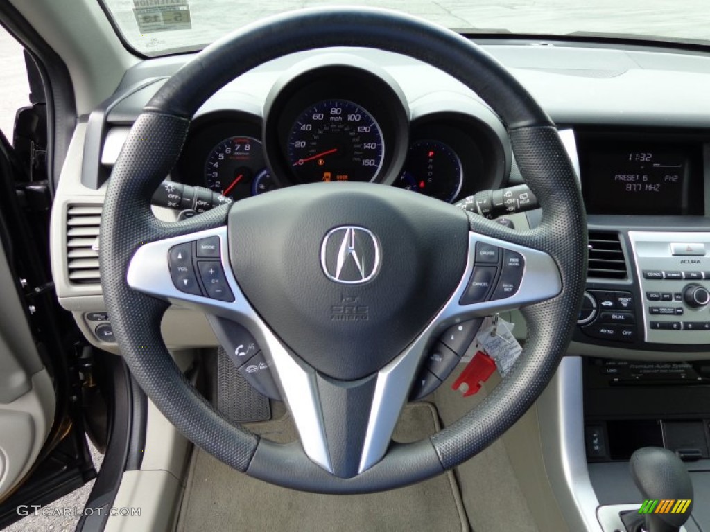 2009 Acura RDX SH-AWD Taupe Steering Wheel Photo #78229636