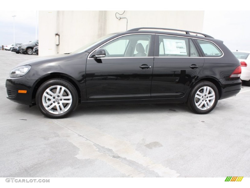 Black Uni 2013 Volkswagen Jetta TDI SportWagen Exterior Photo #78230315