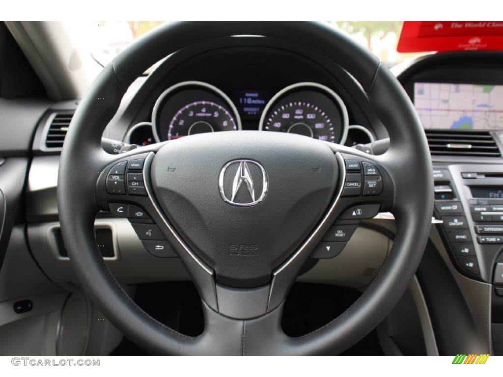 2013 Acura TL Technology Graystone Steering Wheel Photo #78230590
