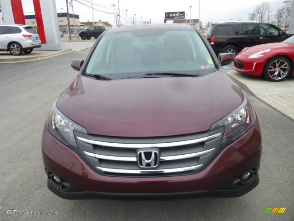 2012 CR-V EX 4WD - Basque Red Pearl II / Gray photo #2