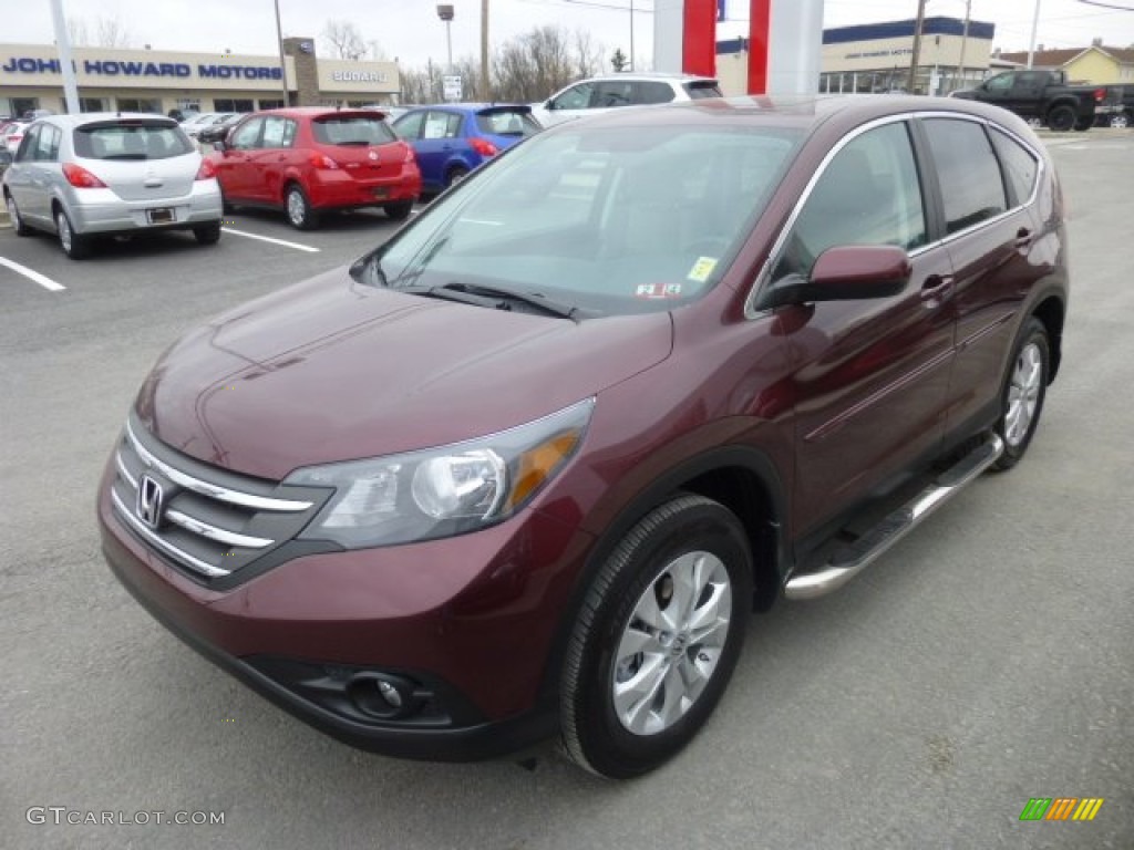 2012 CR-V EX 4WD - Basque Red Pearl II / Gray photo #3