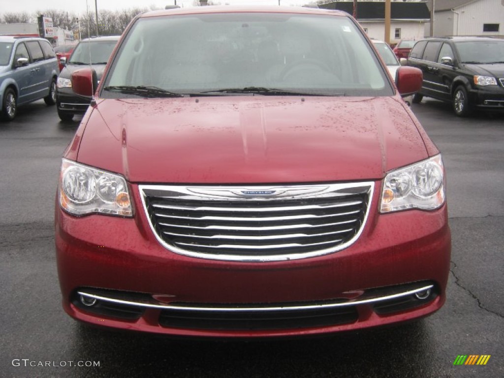 2013 Town & Country Touring - Deep Cherry Red Crystal Pearl / Dark Frost Beige/Medium Frost Beige photo #3