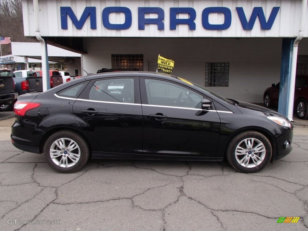 2012 Focus SEL Sedan - Black / Charcoal Black photo #1