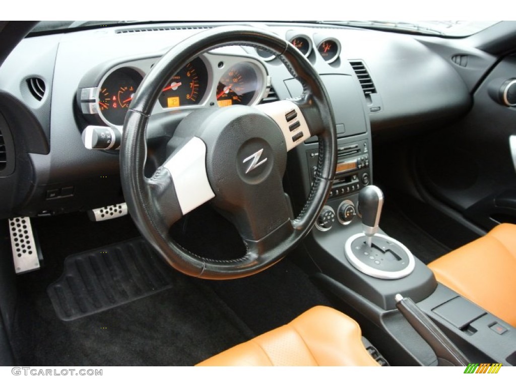2005 Nissan 350Z Touring Coupe Burnt Orange Dashboard Photo #78233812