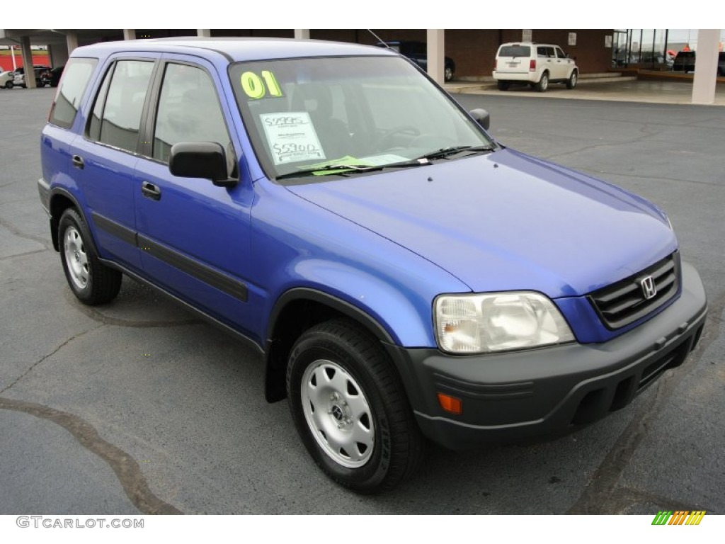 2001 CR-V LX - Electron Blue Metallic / Dark Gray photo #1
