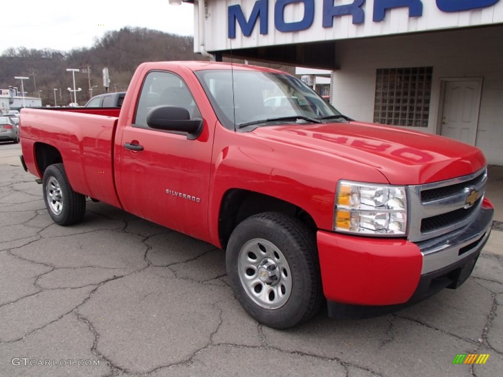 2011 Silverado 1500 LS Regular Cab - Victory Red / Dark Titanium photo #2