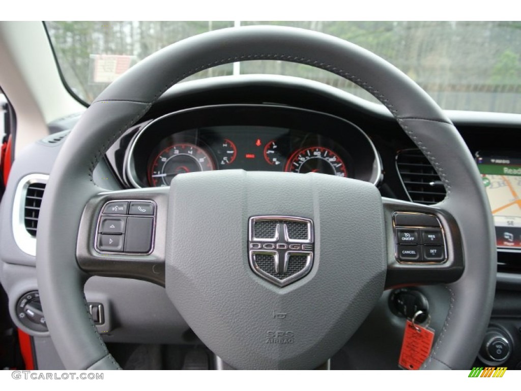 2013 Dodge Dart Rallye Diesel Gray Steering Wheel Photo #78234625