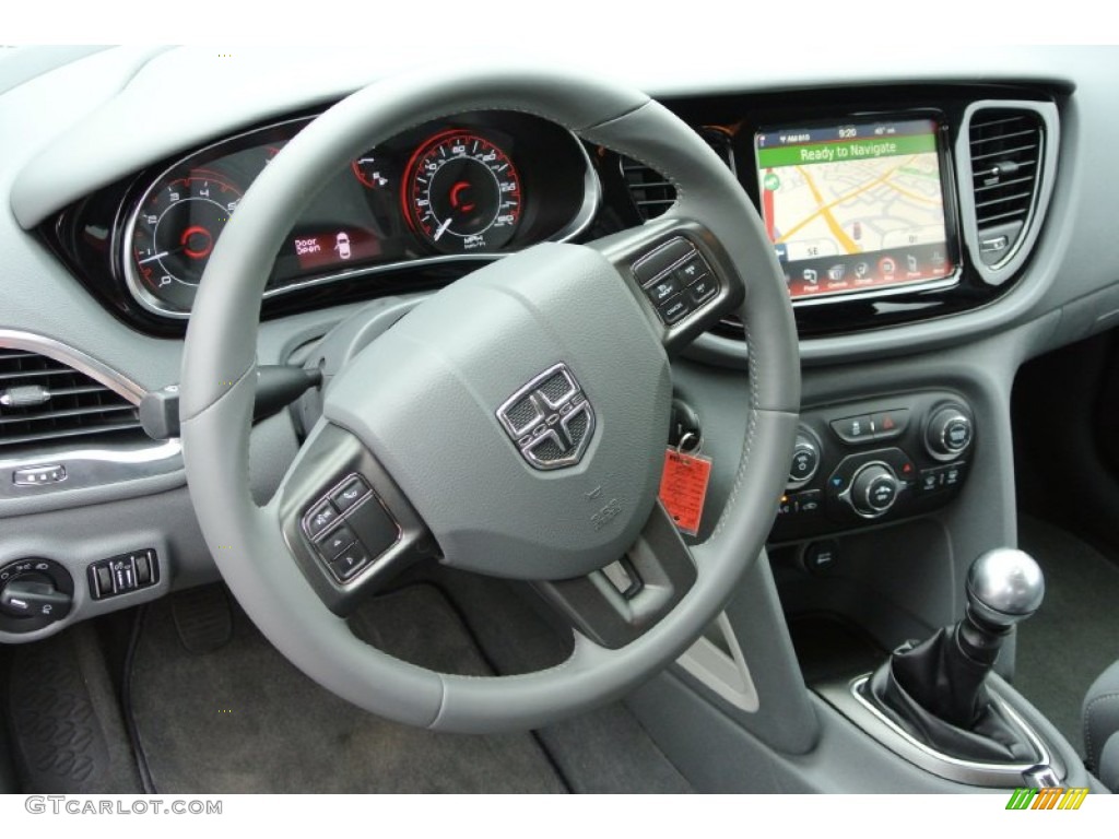 2013 Dodge Dart Rallye Diesel Gray Steering Wheel Photo #78234827