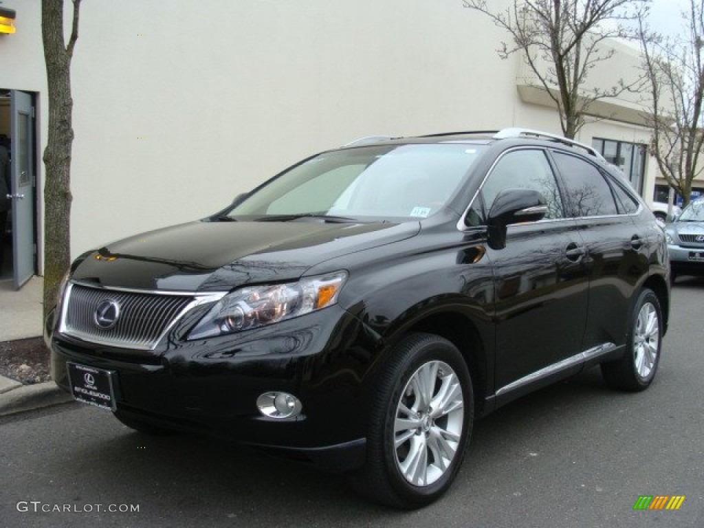 2010 RX 450h AWD Hybrid - Obsidian Black / Parchment/Brown Walnut photo #1